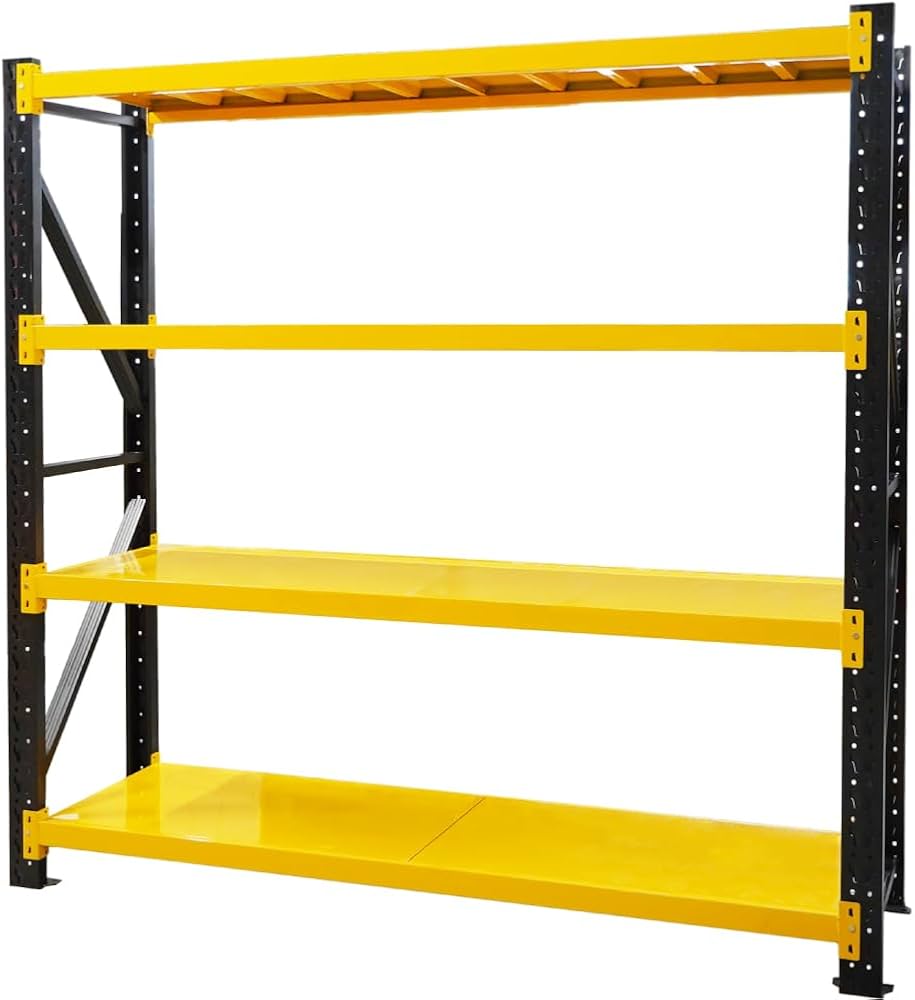 Amazon｜KIKAIYA 業務用 スチールラック ボルトレス 4段